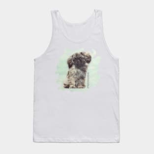 Sketch  of fluffy  Pekingese puppy Tank Top